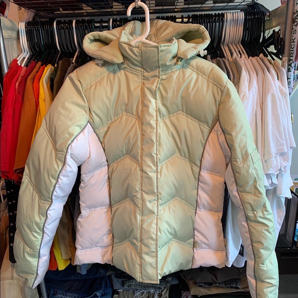 Jade green LEI womens puffer jacket size large